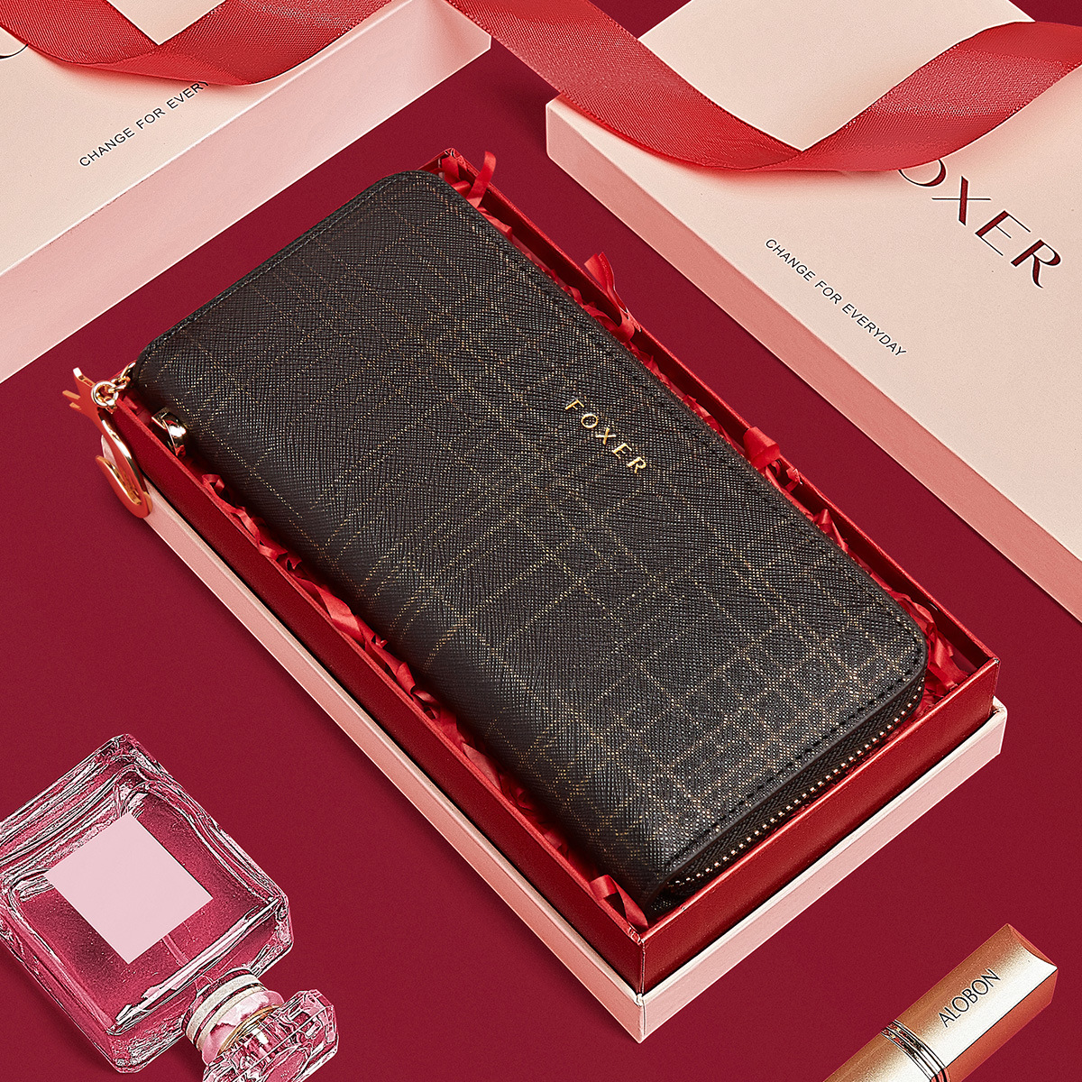 Elegantes Damen-Münzportemonnaie mit mehreren Kartenfächern