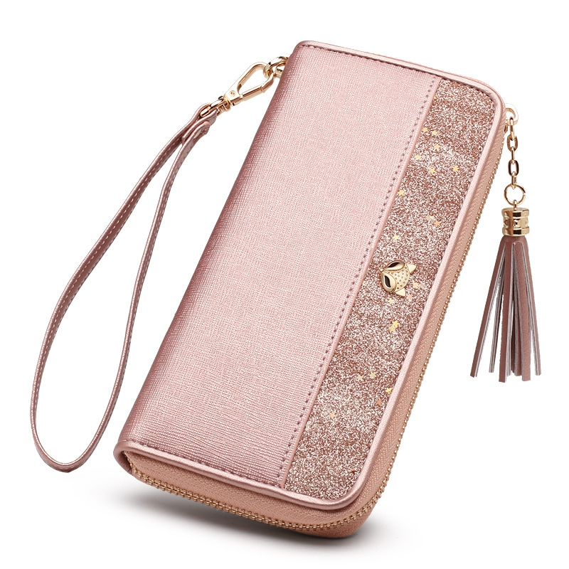 Eleganter Zwei-Lagen-Leder-Geldbeutel für Damen