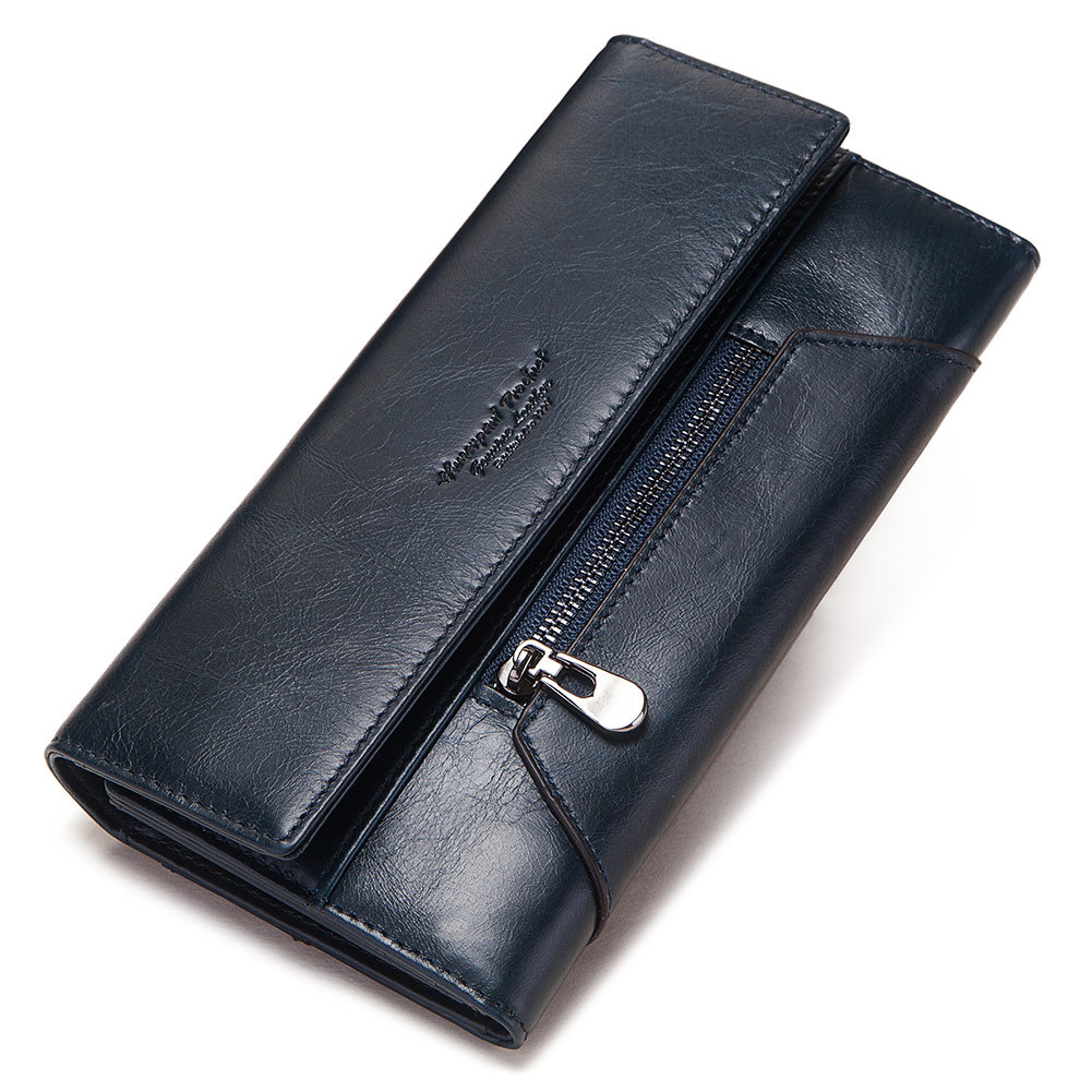 Damenhandtasche aus hochwertigem Leder mit mehreren Kartenfächern und RFID-Schutz