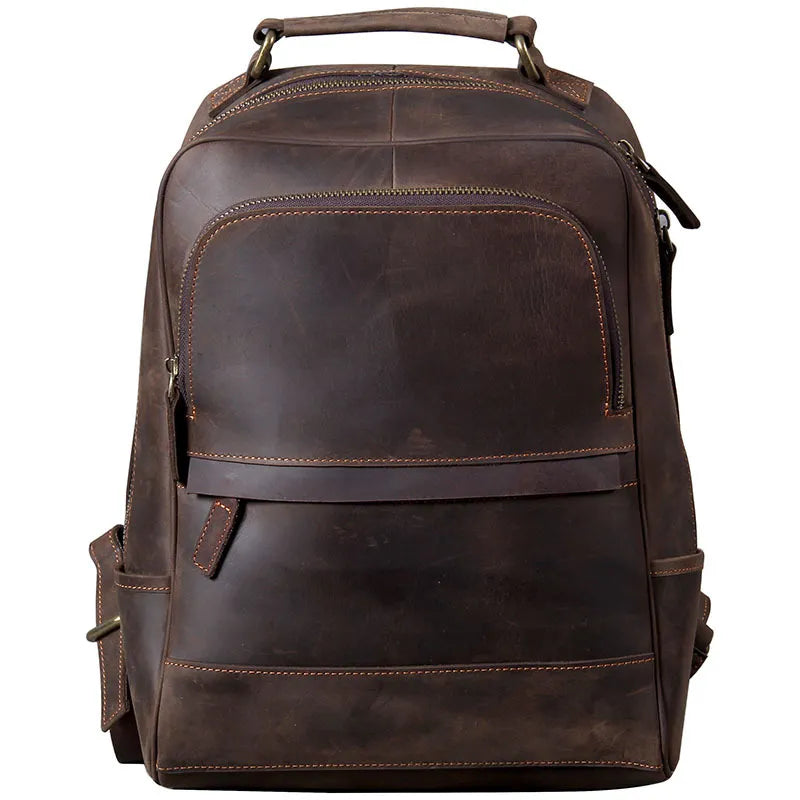 Klassischer Leder Reisetaschen Rucksack