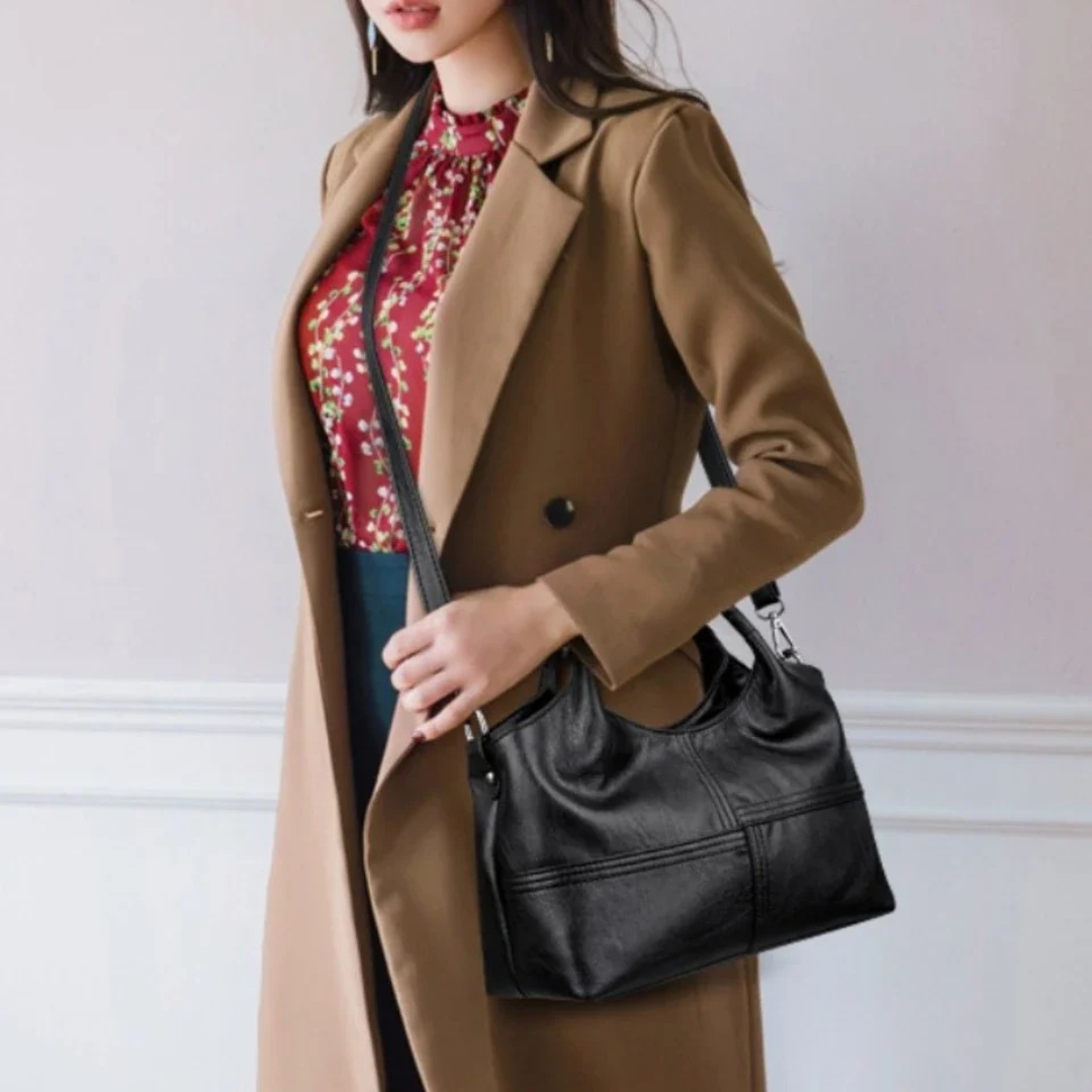 Elegante Leder Mutters Henkeltasche