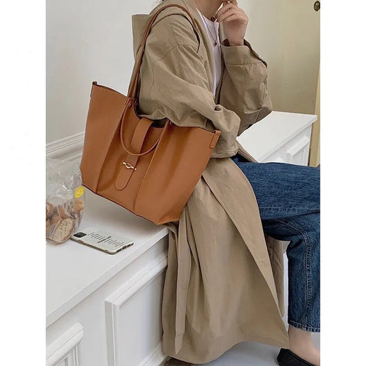 Premium Leder Tote Tasche mit großer Kapazität für Frauen