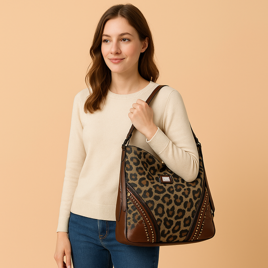 Leopardenmuster Multifunktionale Großraum Handtasche
