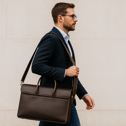 Herren Business Casual Leder Aktentasche