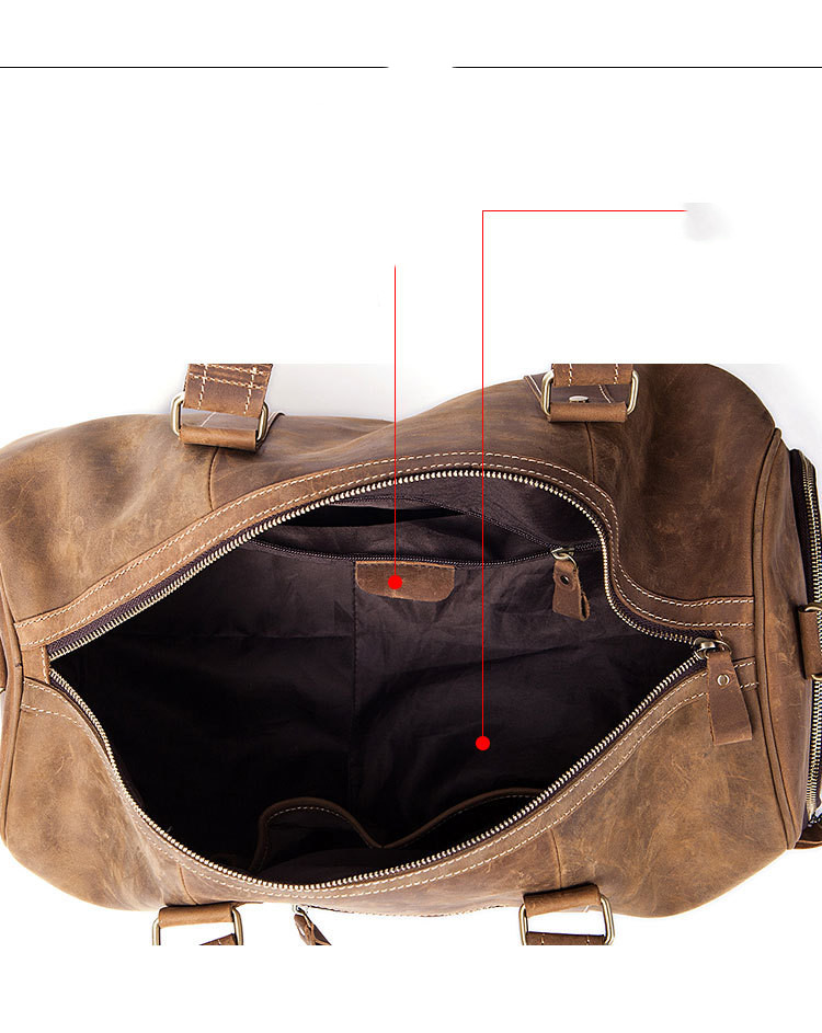 Robuste Retro Leder Reisetasche für Männer