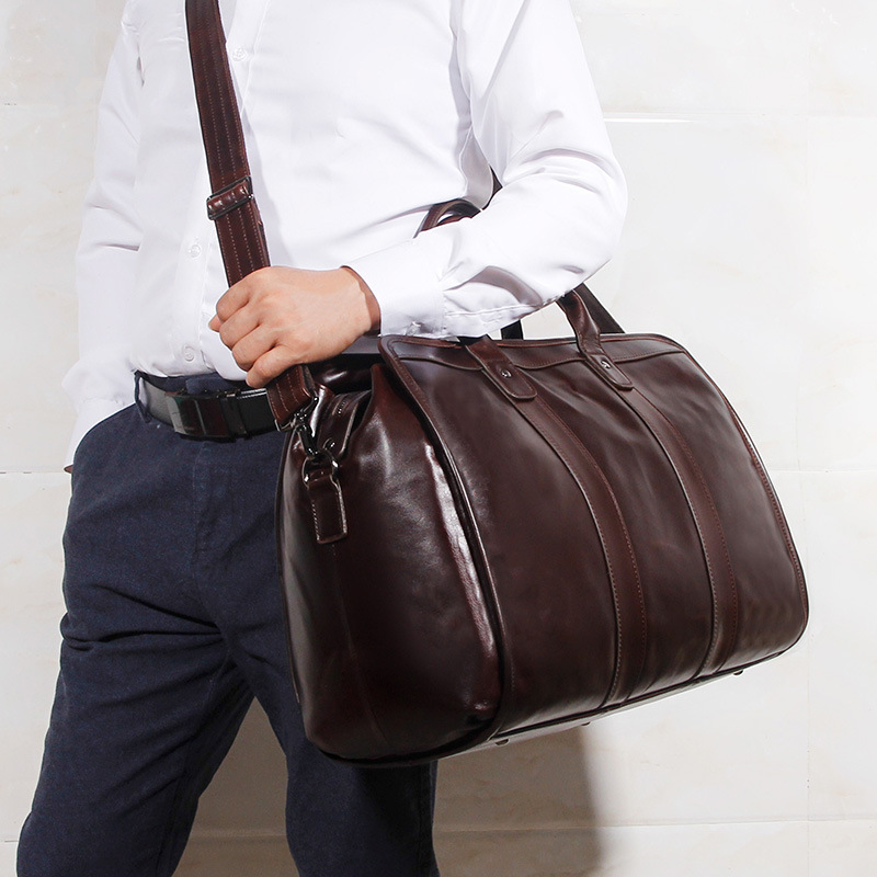 Robuste Leder Reisetasche mit großer Kapazität