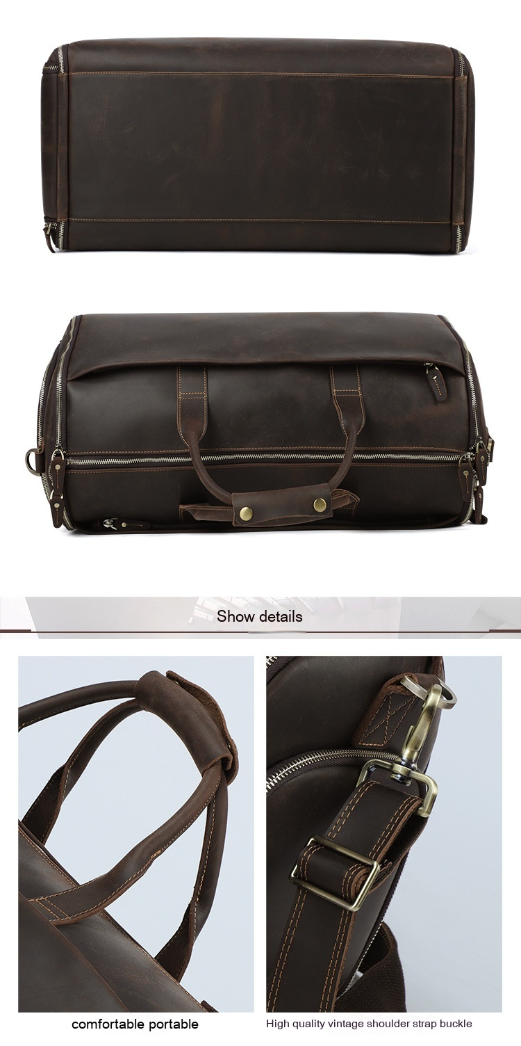 Retro Leder Reisetasche für Herren