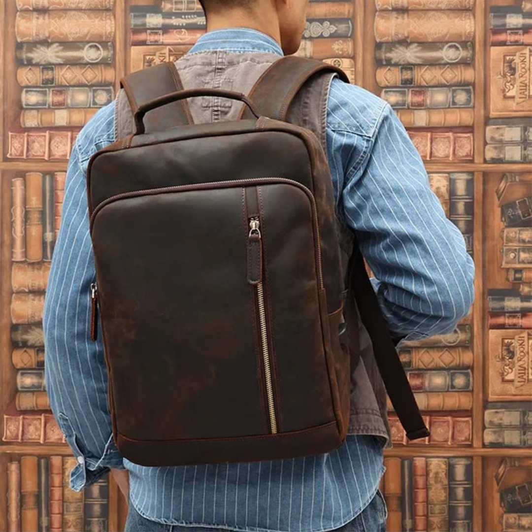 Stylischer Retro Leder Rucksack für Männer