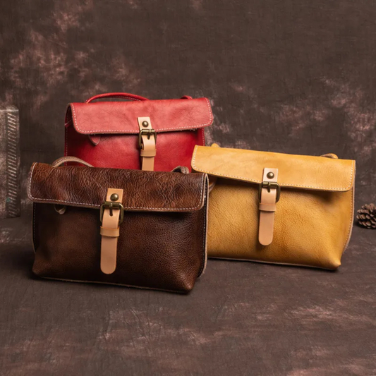 Klassische Leder Crossbody Tasche für Damen